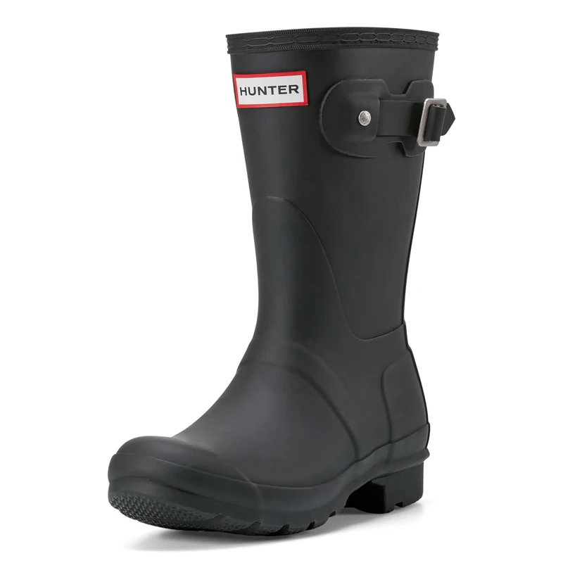 Hunter Original Short, Women Rain Boots, Black (Black), 4 UK (37 EU)