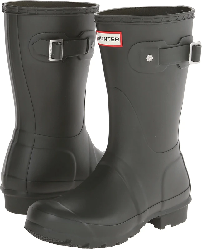 Hunter Womens Original Short Boot, Dark Olive, 3