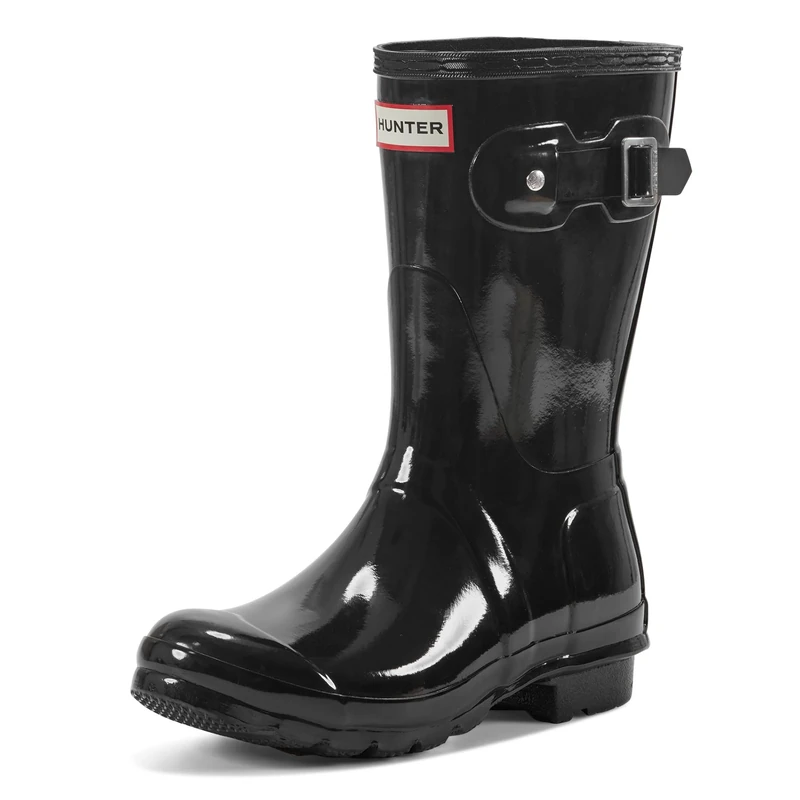 Hunter Original Short Gloss, Women's Wellington Boots, Black (Black), 5 UK (38 EU)