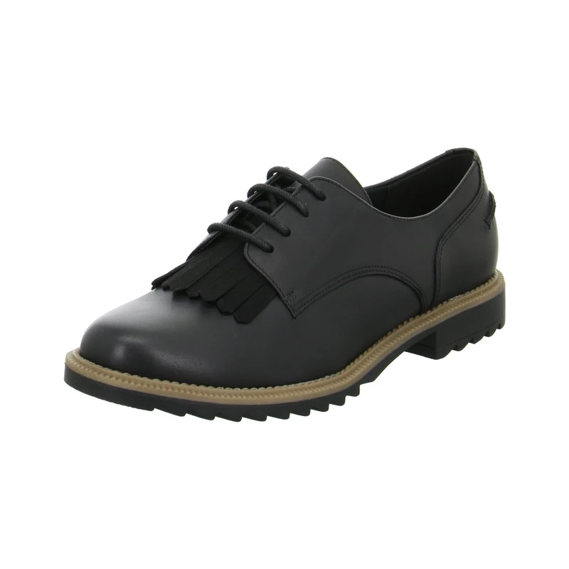 Clarks Griffin Mabel, Women’s Derby, Black (Black Leather), 4 UK (37 EU) - Image 1