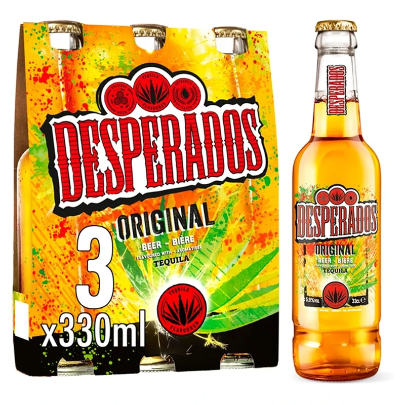 Desperados Tequila Lager Beer Bottles 8 x 3 x 330ml