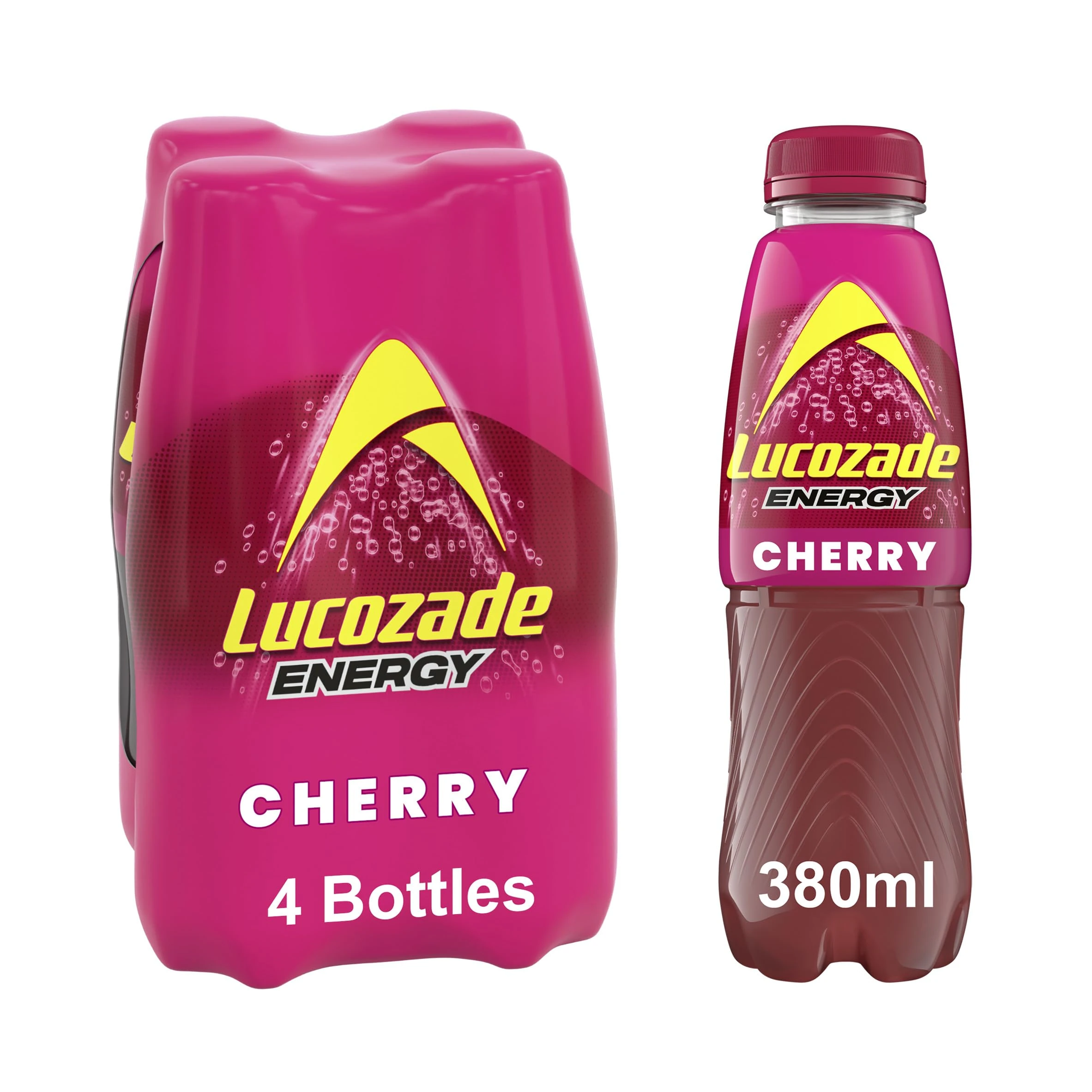 Lucozade Energy Cherry 380ml (Pack of 4)