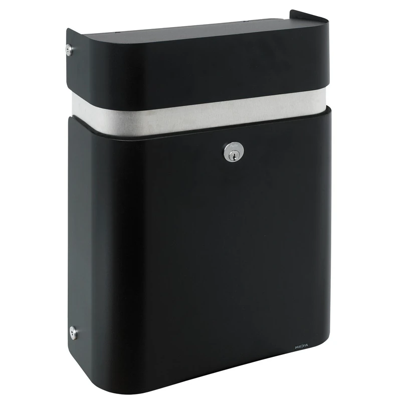 Renz 640100M MEFA Letterbox Judo (640) Deep Black Letter Flap at The Top/Front Opening Size: 490 x 350 x 155 mm Black