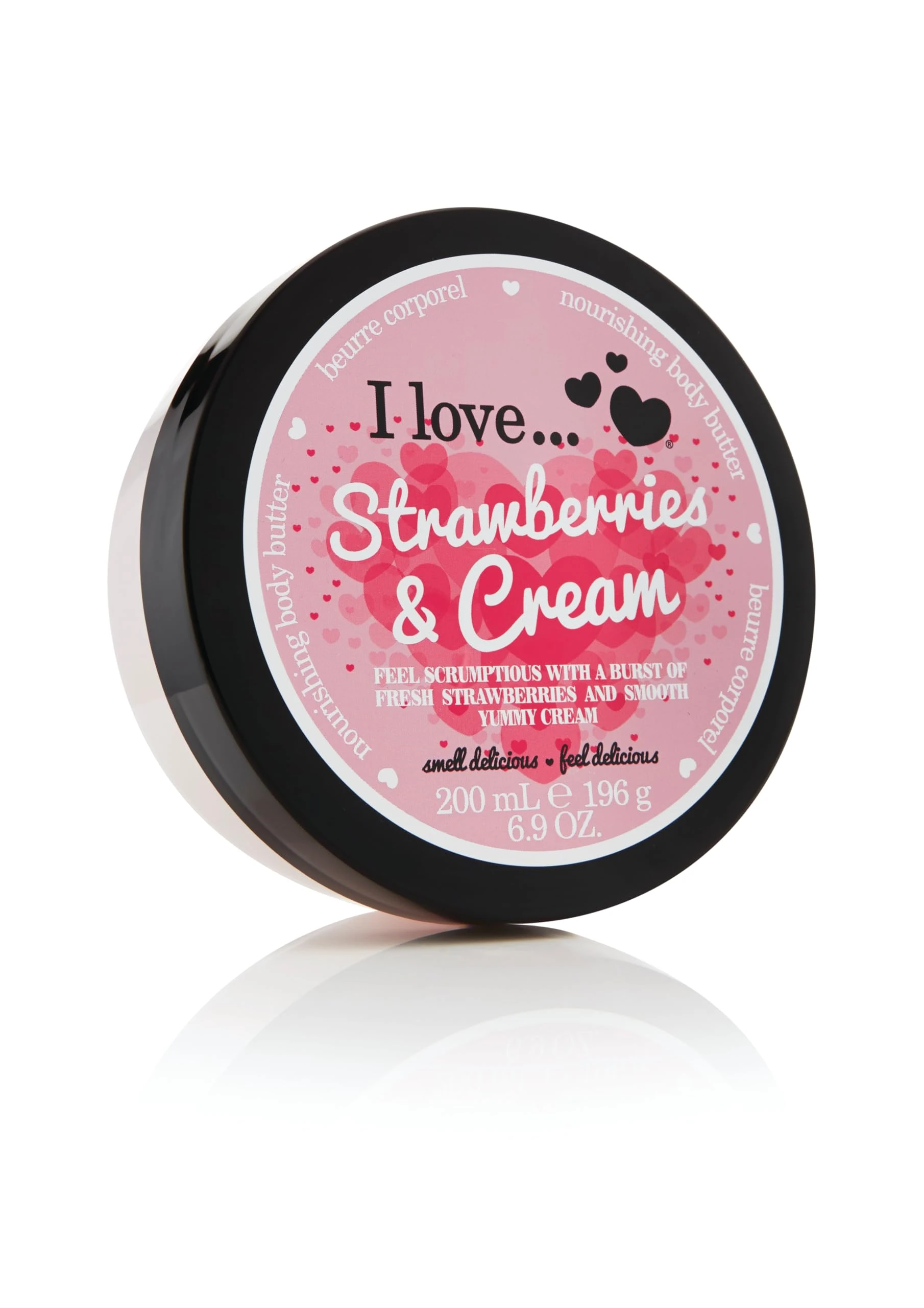 I Love Originals Strawberries & Cream Body Butter, Made With 87% Naturally Derived Ingredients Including Shea Butter & Coconut Oil For Soft & Hydrated Skin, Vegan-Friendly - 200ml