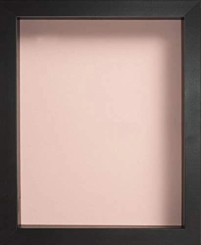 Frame Company Radcliffe Black Box Frame, Pink Backing, 30x20