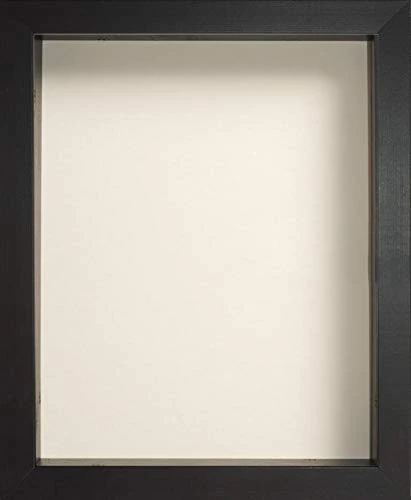 Radcliffe Black Wooden Deep 3D Box Frame 30x20 inch, Ivory Backing Board * Choice of Sizes* Fitted with Perspex