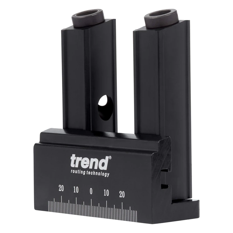 Trend Mini Twin Pocket Hole Jig with HSS Drill Bit & Depth Setting Collar, Square Drive Bit & Pocket Hole Screws Selection, PH/JIG/M