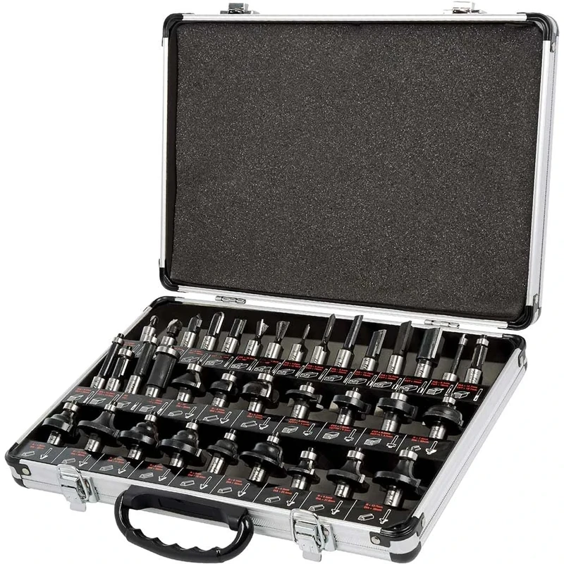 Trend 35 Piece Router Bit Starter Set, 1/2 Inch Shank, Tungsten Carbide Tipped, Aluminum Case Included, SET/SS35X1/2TC