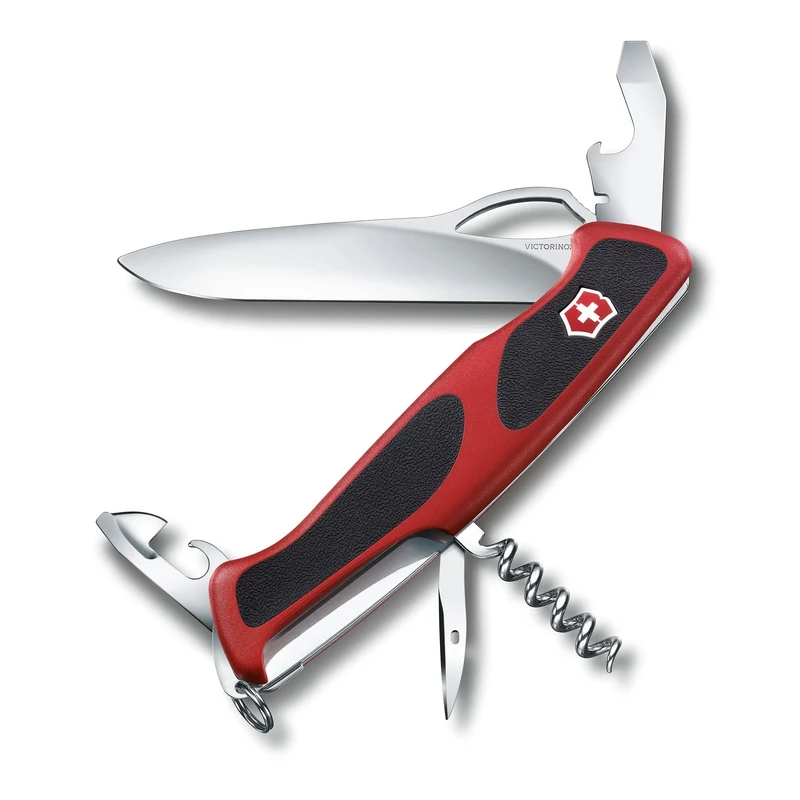 Victorinox, Ranger 61 M Grip, Swiss Army Pocket Knife, Large, Multi Tool, Camping, 11 Functions, Blade, Can opener, Screwdriver 3 mm, Lockable Blade, One Hand