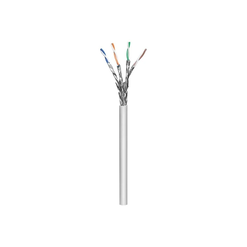 Goobay 96094 CAT 6a Network Cable, S/FTP (PiMF), Grey, 100 m Length