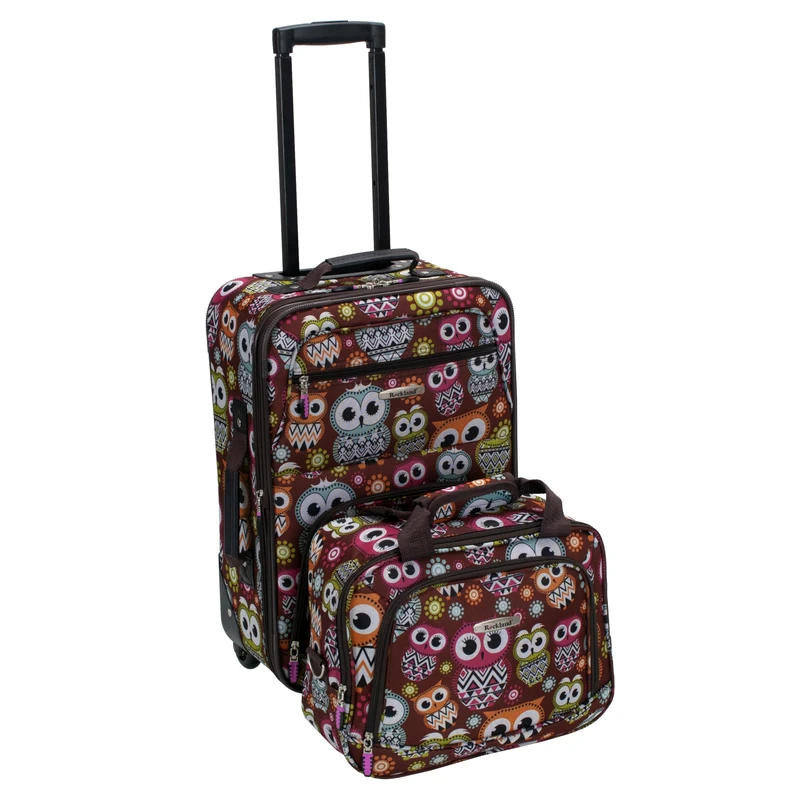 Rockland Fashion Softside Upright Luggage Set, Owl, 2-Piece Set (14/19)