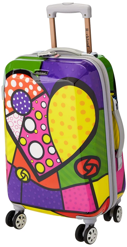 Rockland 20 Inch Polycarbonate Carry On, Heart, One Size