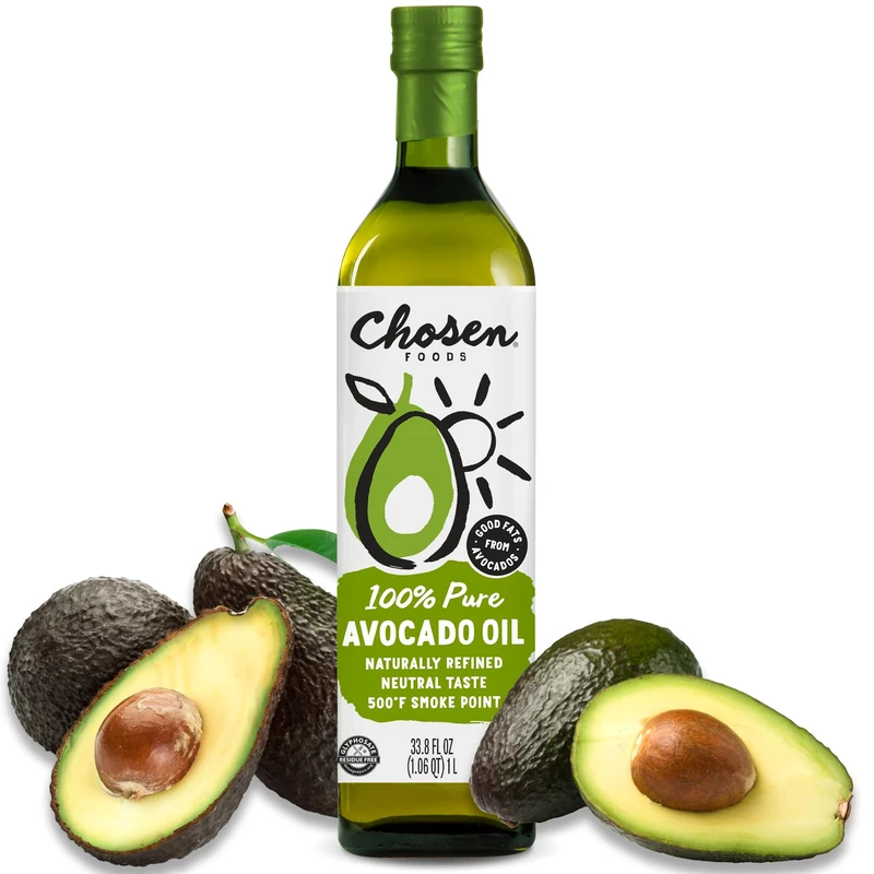 Chosen Foods 100% Avocado Cooking Oil - 1ltr Bottle (33.8fl) (Single Bottle) by Chosen Foods