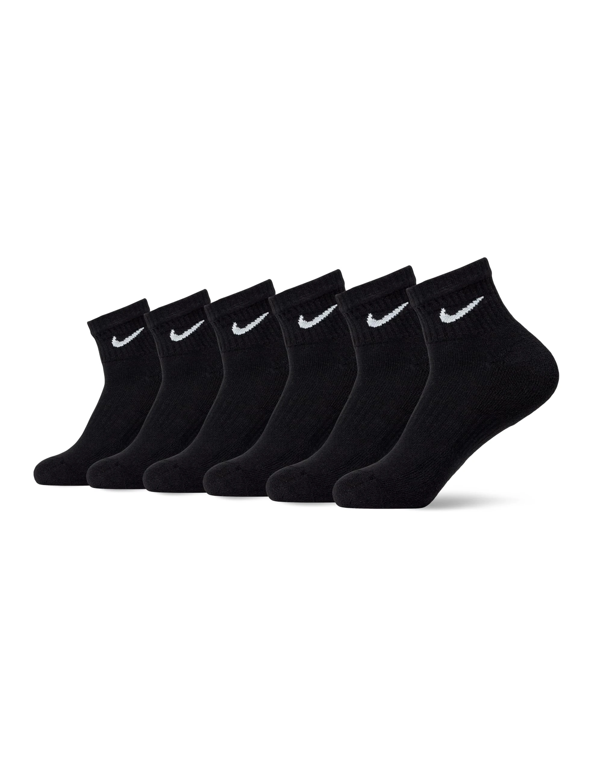 Nike SX7669-010 Everyday Cushioned Socks Men's BLACK/WHITE Size L