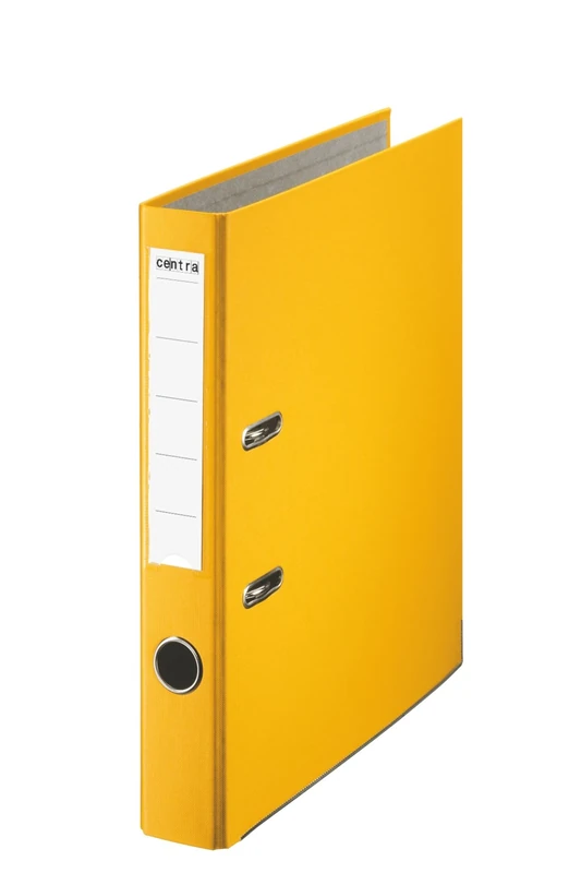 Centra 231866 Plastic A4 Lever Arch File with 50 mm Capacity - Yellow, Pack of 25