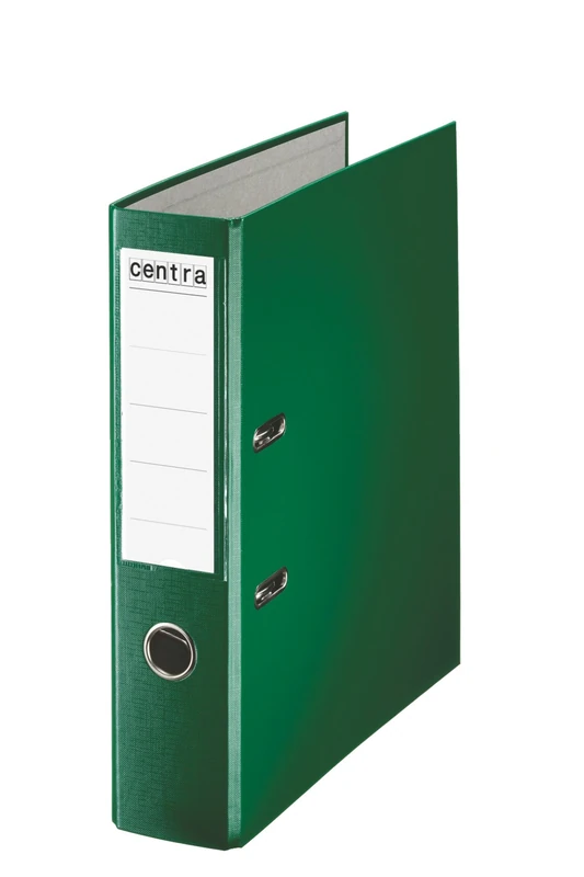 Centra 230532 75 mm A4 Plastic Lever Arch File - Green, Pack of 20
