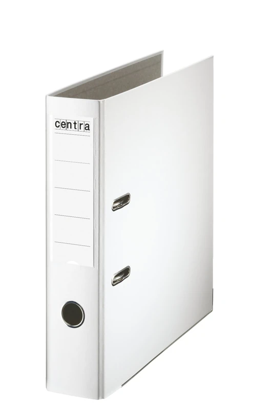 Centra 230528 Plastic A4 Lever Arch File with 75 mm Capacity - White, Pack of 20
