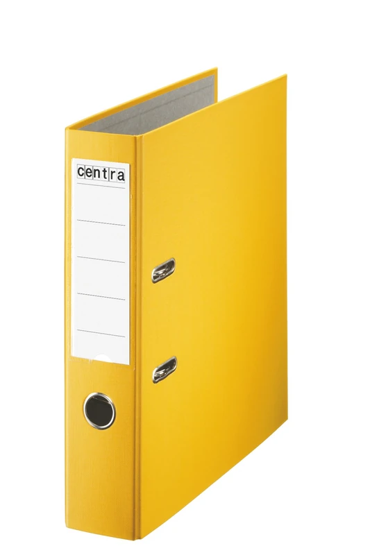Centra 230533 75 mm A4 Plastic Lever Arch File - Yellow, Pack of 20