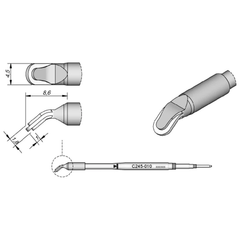 JBC C245010 Soldering Tip for T245