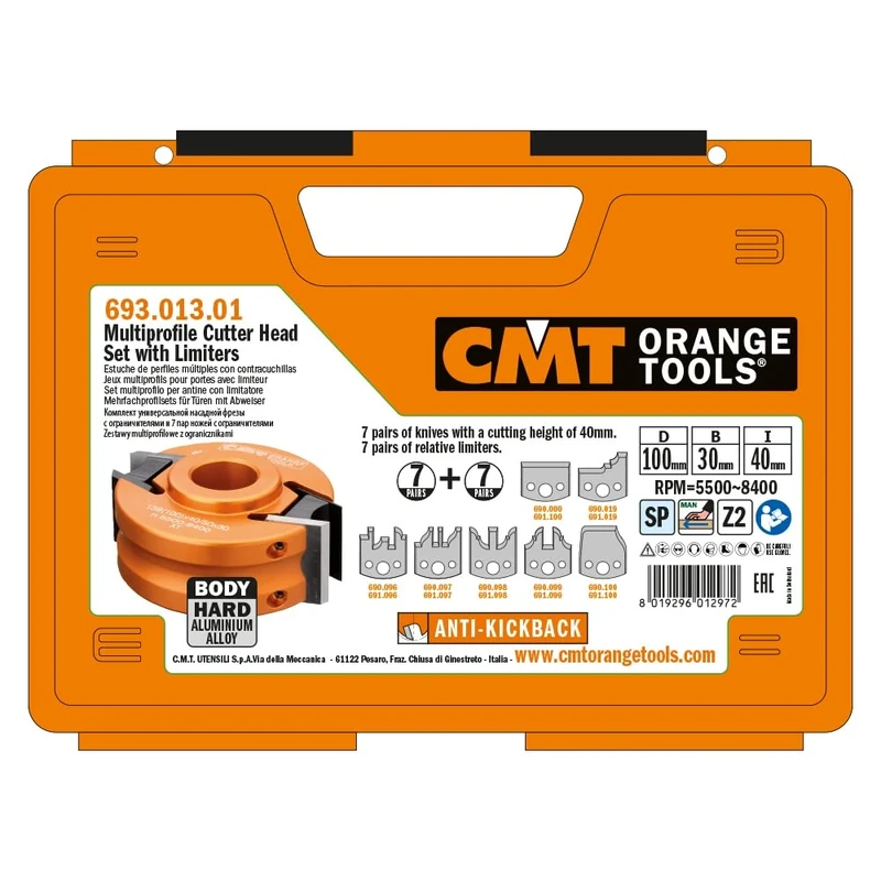 CMT 693.013.01-7-PCE Kihwhen Set W/Limitors D=100X40 F=30