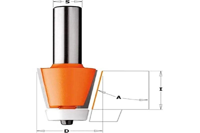 CMT Orange Tools 980.551.11 – Bevel Cutter for Corian Hw S=12 D=28.5X25.4 A=10°