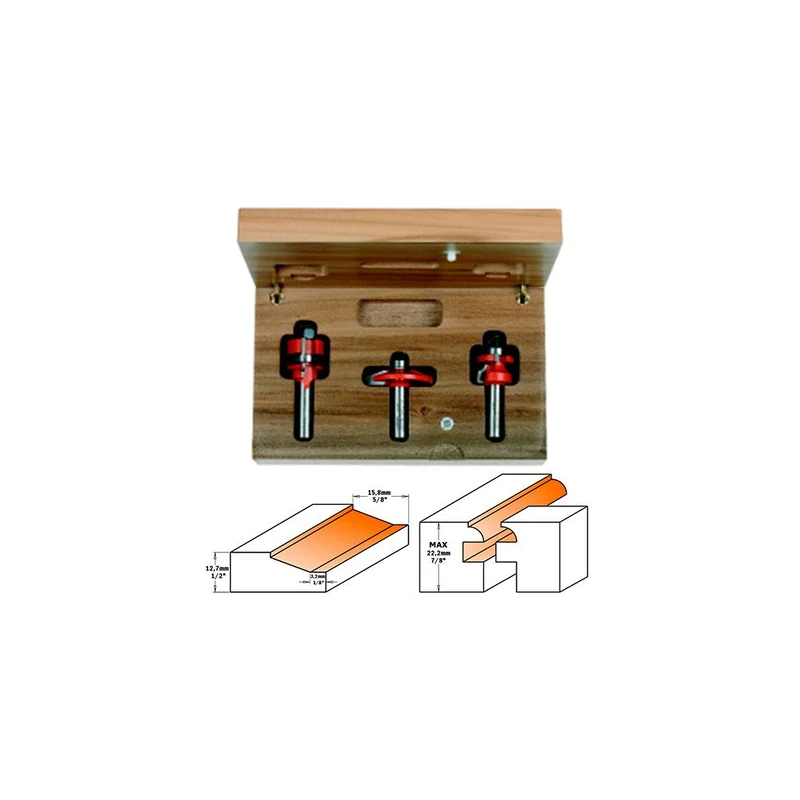 CMT Orange Tools 900.024.11 – Small Arch Door Set Hm 3 Pcs S=8