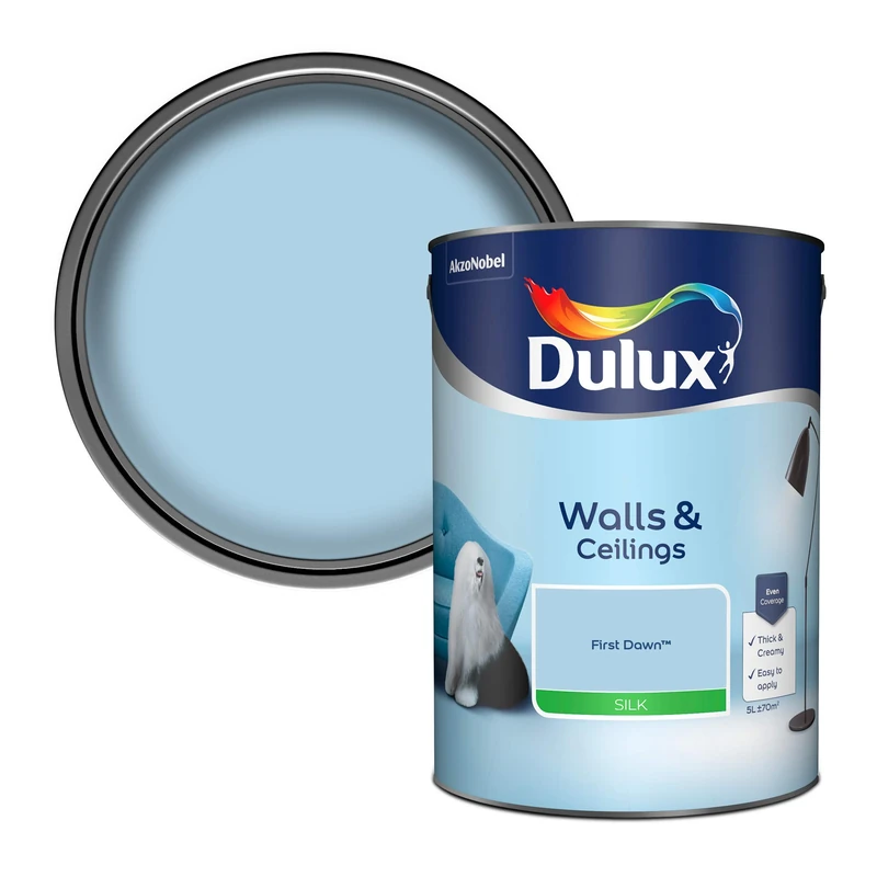 Dulux Silk Emulsion Paint For Walls And Ceilings - First Dawn 5L