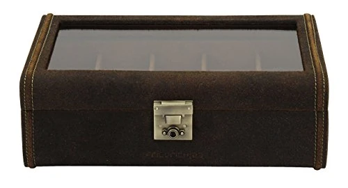 Friedrich 23 Unisex Brown Leather Watch Box for 8 Watches 27022 6 - Image 1