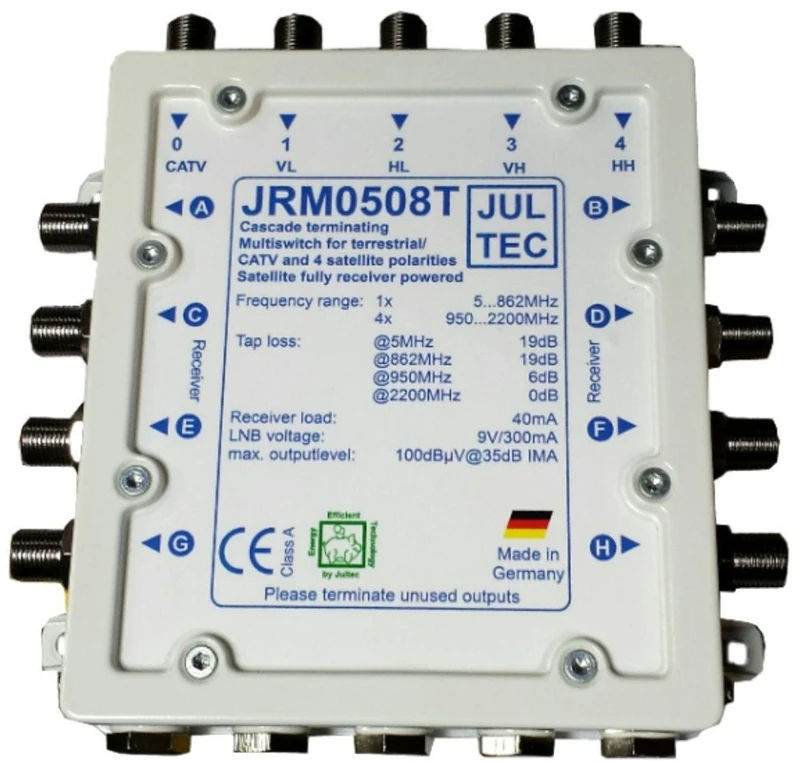 JULTEC JRM0508T Multiswitch 8 Receiver-powered (no power, power connection) - Image 1