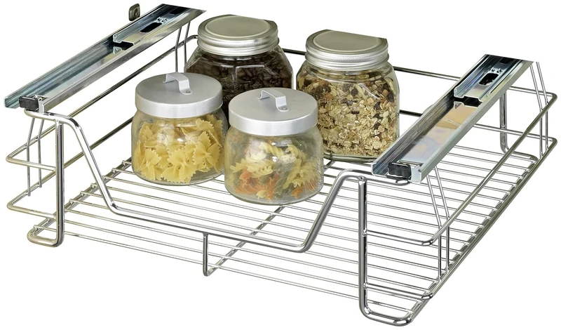 Maximex Sliding system for cupboard, Steel, 51x 18.5 x 40 cm, Chrome
