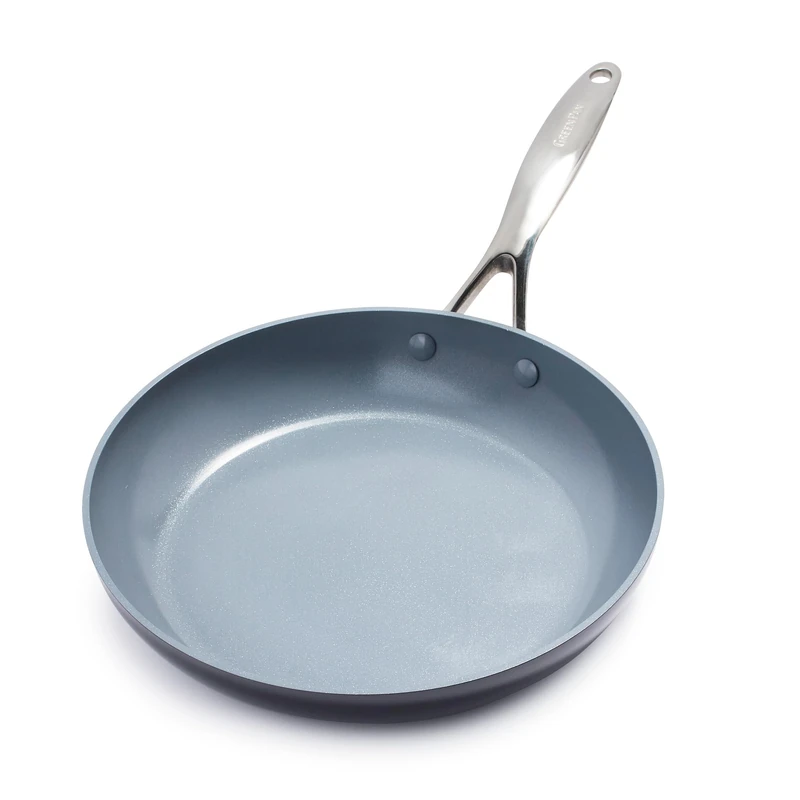 GreenPan Valencia Pro Hard Anodised Healthy Ceramic Non-Stick 26 cm Frying Pan Skillet, PFAS-Free, Induction, Oven Safe, Grey