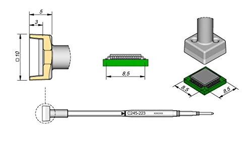 JBC C245223 SMD Desoldering Tip for T245 - Image 1