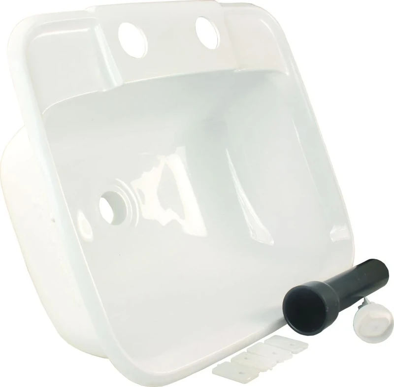 JR Products 95351 Molded Lavatory Sink - White - Image 1