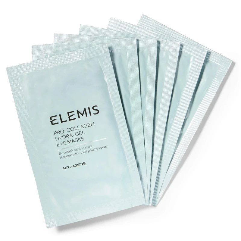 ELEMIS Under Eye Pro-Collagen Hydra-Gel Eye Masks, Hydrating Pads for Fine Lines Formulated with Marine Actives and Hyaluronic Acid, for Eyes to Smooth, Tighten and Hydrate Skin, 6 Eye Patches