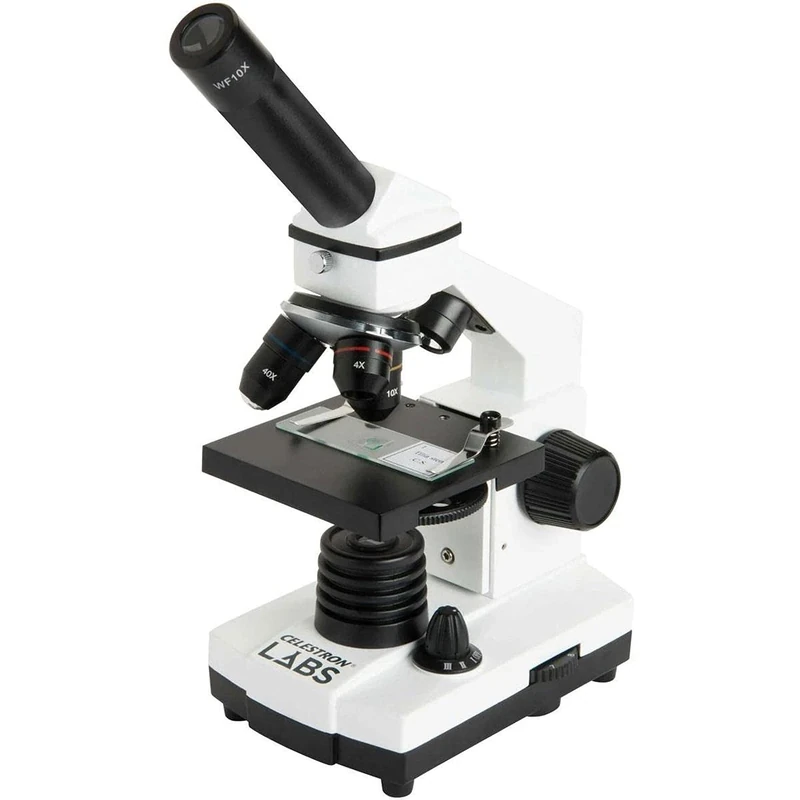 Celestron 44128 CL-CM800 Compound Microscope, 40x-800x Magnification, White