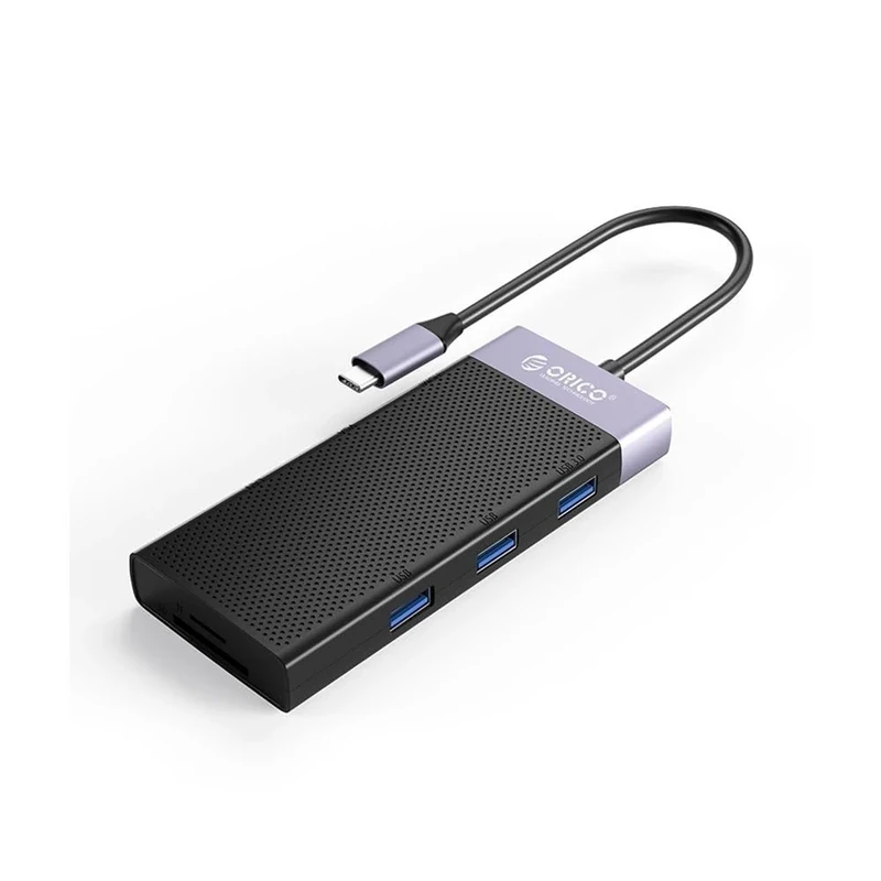 ORICO USB Hub 3 Port Mini Portable High Speed USB Splitter Adapter with 1 USB 3.0 and 2 USB 2.0 (Black)