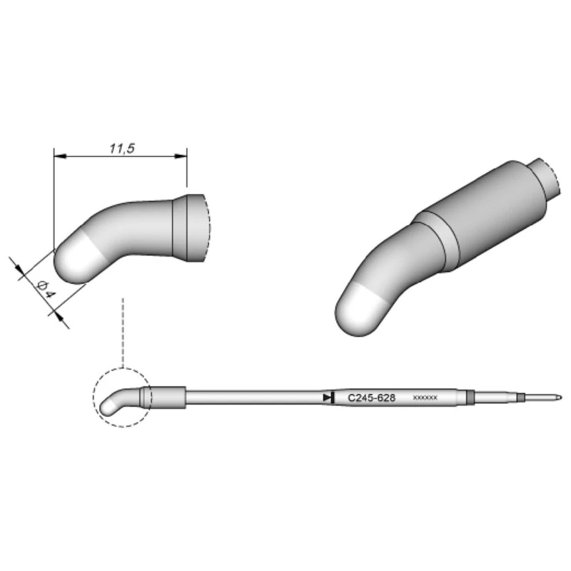 Jbc C245628 Soldering Tip for T245