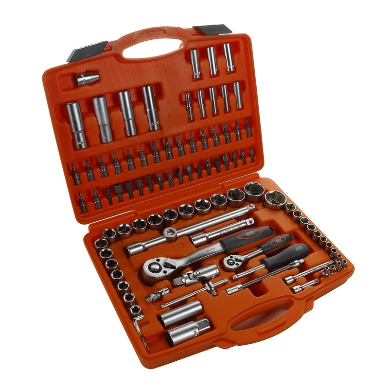 HR 192392-1/2-1/4 High Resistance 94-Piece Socket Wrench Set in Plastic Case