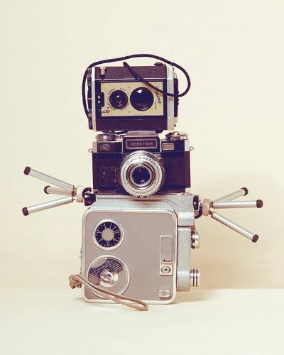 Ian Winstanley Robot Hands Canvas Print, Multi-Colour, 40 x 50 cm