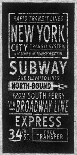 The Art Group Barry Goodman Rapid Transport Lines New York Canvas Print, Multi-Colour, 50 x 100 cm