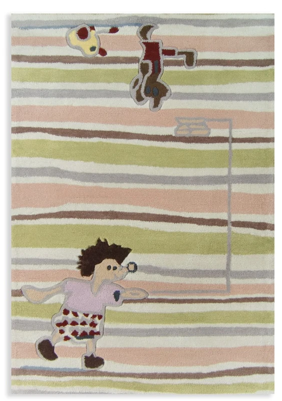 LIVONE FreddyIgel-100 Children's Rug Freddy the Hedgehog Motif 100 x 140 cm Multi-Coloured - Image 1