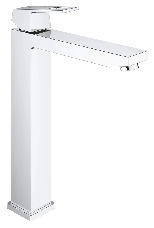GROHE 23406000 Eurocube Bathroom Tap for Free-Standing Basins (Smooth Body, Extra High Spout and Ecojoy)