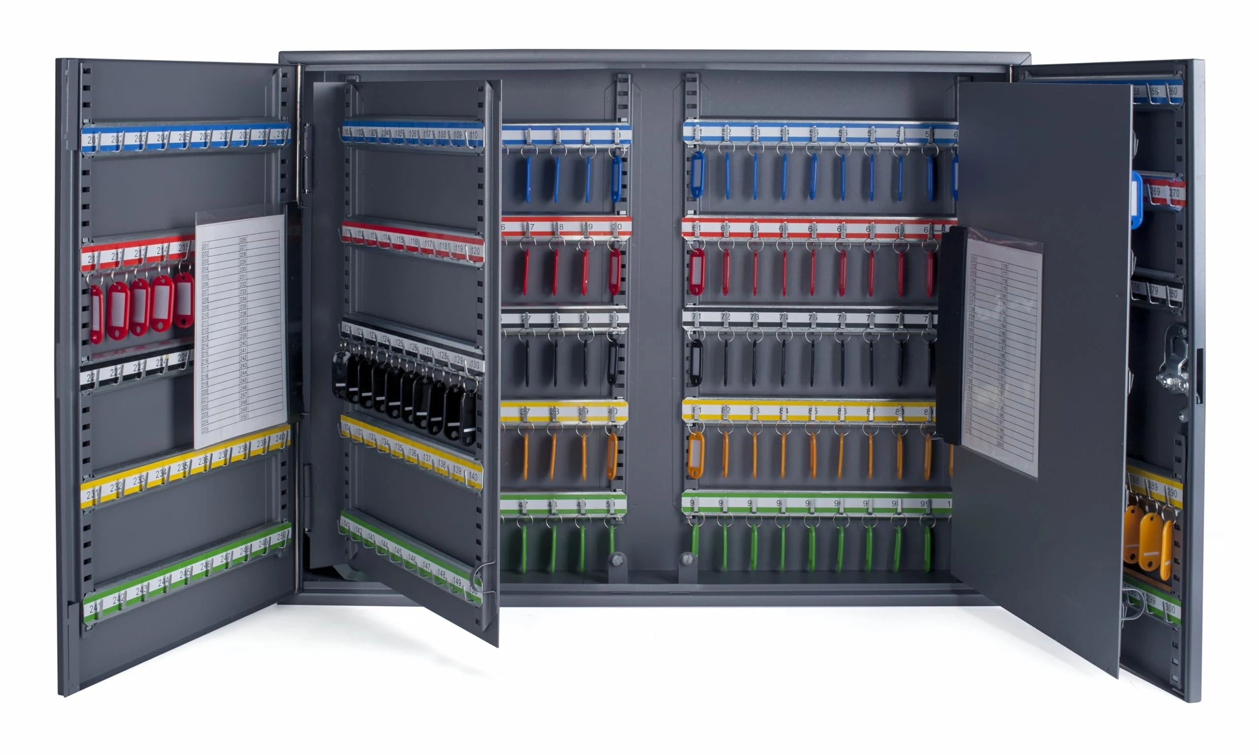 PAVO 8032129 Key Cabinet for 300 Keys - Dark Grey