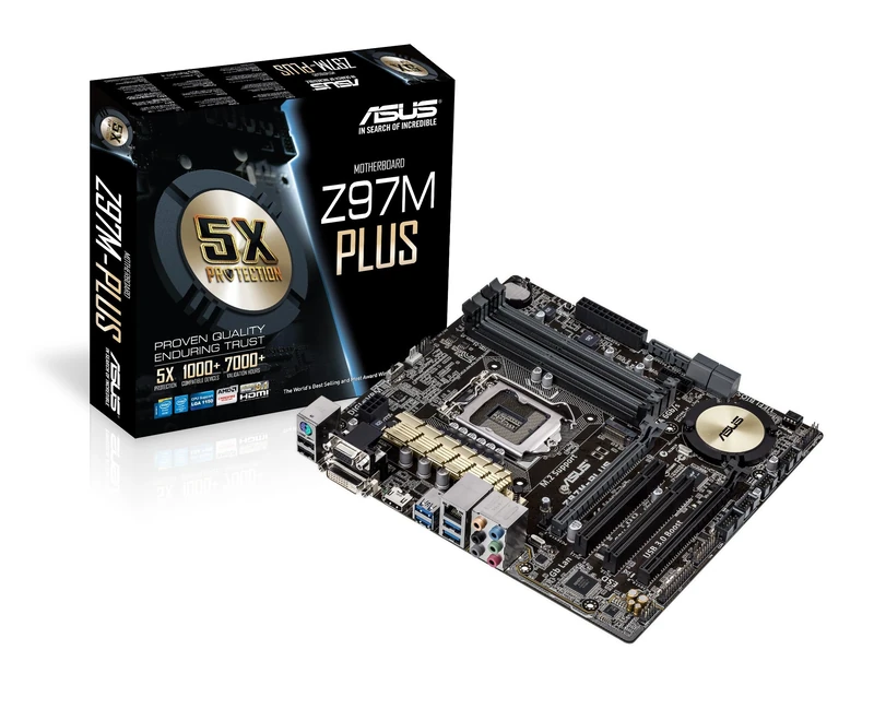 ASUS Intel LGA1150 Socket Z97 M-Plus HDMI Micro-ATX Motherboard