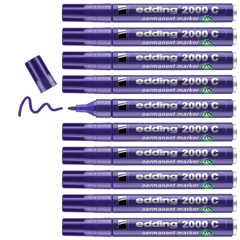 edding 2000c Permanent Marker - Purple - 1.5mm-3mm Bullet Nib - Image 1