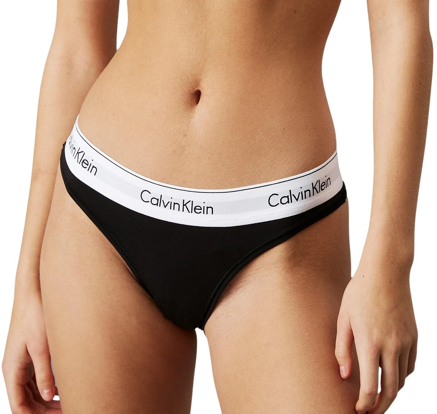 Calvin Klein Women's Thong, Black (Black), M