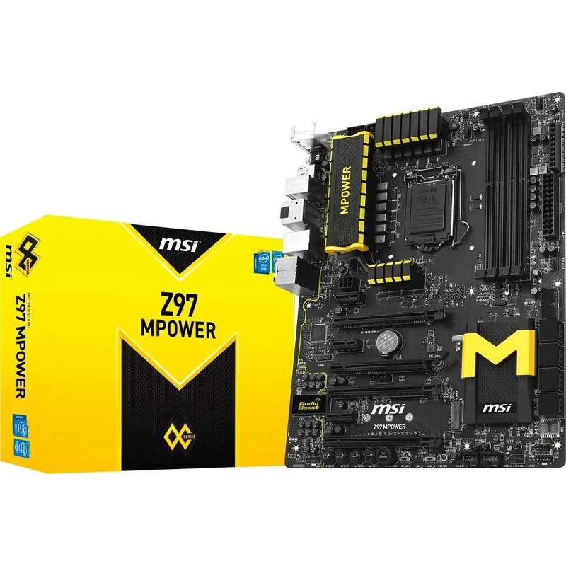 MSI Z97 MPOWER Intel LGA1150 Z97 ATX Motherboard (4x DDR3, 8x USB3.0, 8x USB2.0, GBE, LAN, HDMI, DP)