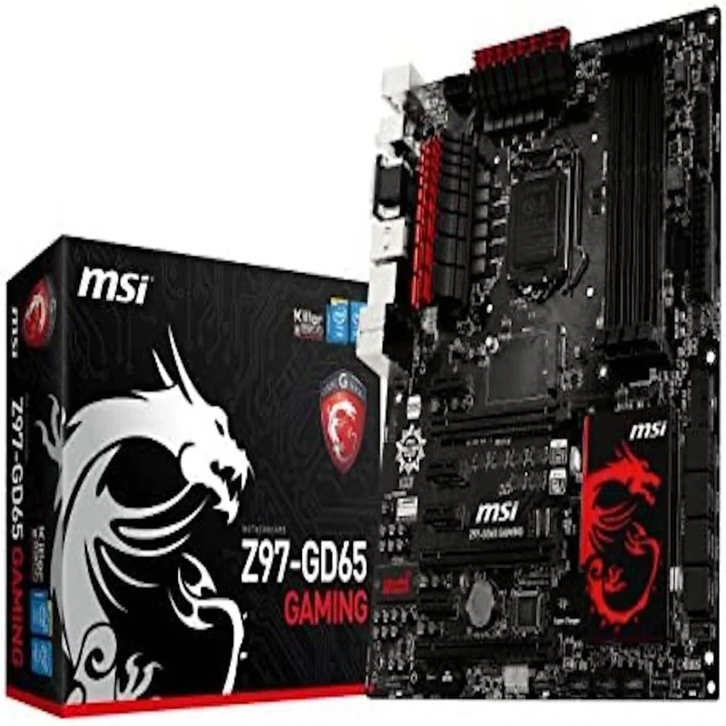 MSI Z97-GD65 Gaming Intel LGA1150 Z97 ATX Motherboard (4 x DDR3, GBE, LAN, VGA, HDMI, DVI)
