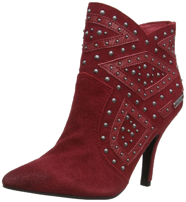 Pepe Jeans Womens Ford Multistuds Boots PLS50072 Burgundy 5 UK, 38 EU