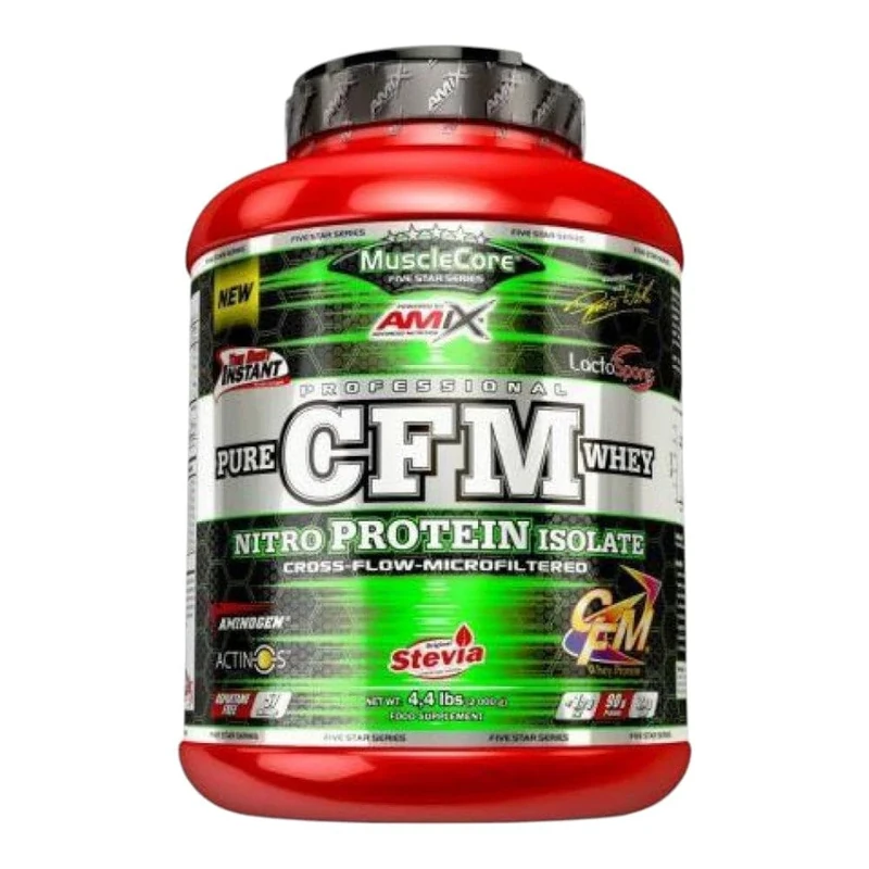 AMIX - Whey Protein Isolate - MuscleCore CFM Nitro 2 kg - Promotes Muscle Development and accelerates Recovery - Contains Aminogen Digestive Enzymes - Whey Protein Powder - Double Chocolate Flavor